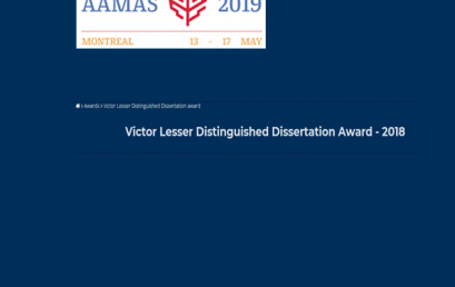 Victor Lesser Dissertation award 2018