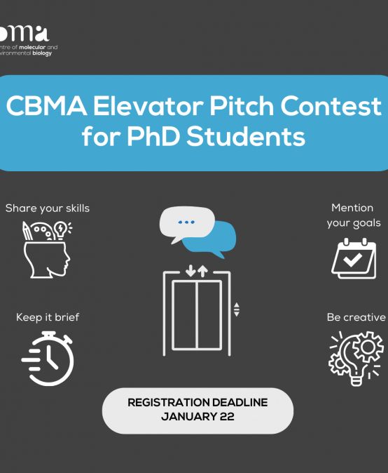 CBMA Elevator Pitch Contest for PhD students